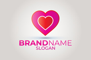 Heart logo design. Vector heart design.