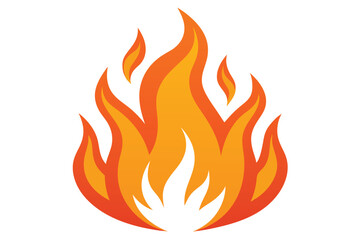 fire flame shapes vector illustration on white background 
