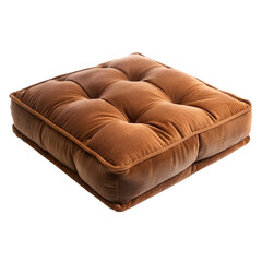 comfortable brown velvet floor cushion