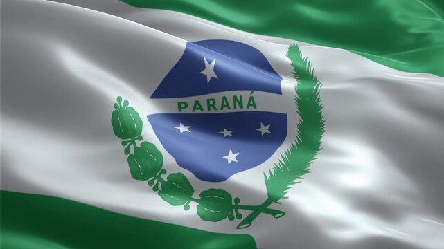 Bandeira do Estado do Paran&aacute; tremulando