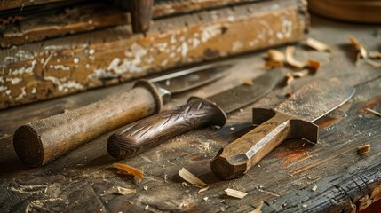 Tools for scraping and smoothing wood surfaces