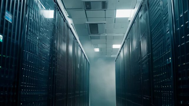 Server Room with Redundant Lighting Systems
