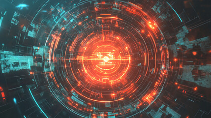 Fototapeta premium Cyber defense shield 