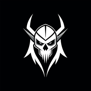 recommend clip art: Skull Valkyrie Logo vector, logo, icon, silhouette