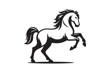 Obraz premium Horse silhouette vector art illustration