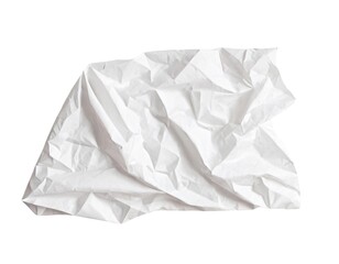 Obraz premium crumpled paper, crumpled plastic isolated. white background for text.