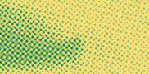 Groovy dotted halftone gradient background. Faded grit noise texture. Green and yellow sand wallpaper. Retro pixelated backdrop. Anime or manga style comic overlay. Vector graphic design texture