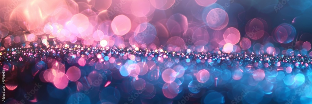 Wall mural A beautiful abstract background featuring pink and blue glitter, evoking concepts of celebration, joy, sparkle, magic, and festivity.