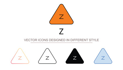 Z icon design with white background stock illustration