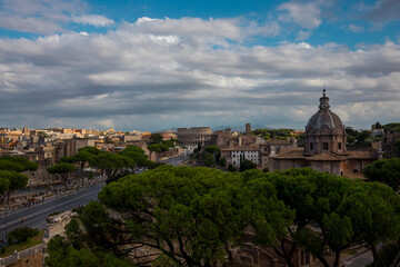 The ancient city of Rome with Vatican, Italy