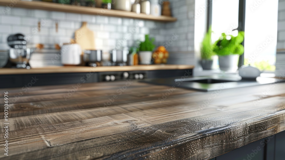 Sticker Rustic Kitchen Countertop