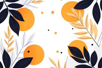 Obraz premium Elegant Modern Botanical Motifs Seamless Flat Design Illustrations for Contemporary Aesthetic and NatureInspired Decor