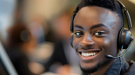 Smiling Customer Support Agent