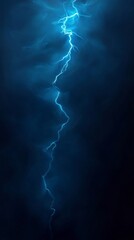 Naklejka premium A Stunning Display of Blue Lightning in a Stormy Sky