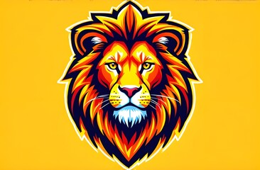 Lion. Animal lion concept poster. Creative graphic design. Lion illustration badge for t-shirt design. Graphic design art. 