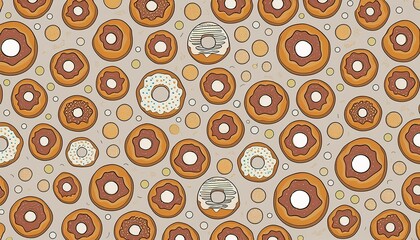 ドーナツのレトロな模様（donut retro pattern）
