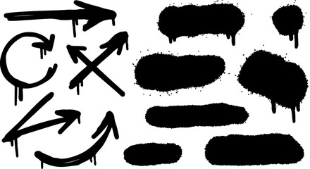 12 graffiti style spray elements