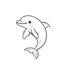 Obraz premium Baby dolphin drawing