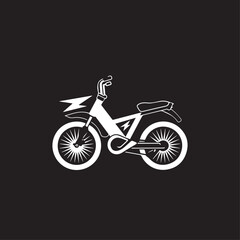 Obraz premium ELECTRIC BICYCLE in cartoon, doodle style . Image for t-shirt, web, mobile apps and ui. Isolated 2d vector illustration in logo, icon, sketch style, Eps 10, black and white. AI Generative