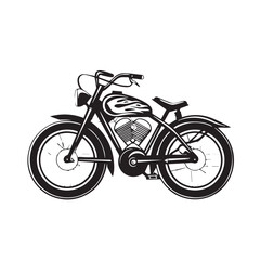 Fototapeta premium ELECTRIC BICYCLE in cartoon, doodle style . Image for t-shirt, web, mobile apps and ui. Isolated 2d vector illustration in logo, icon, sketch style, Eps 10, black and white. AI Generative