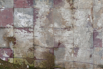 old broken floor tiles vintage dirty checkerboard flooring background
