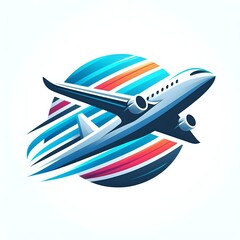 illustration of airplane logo