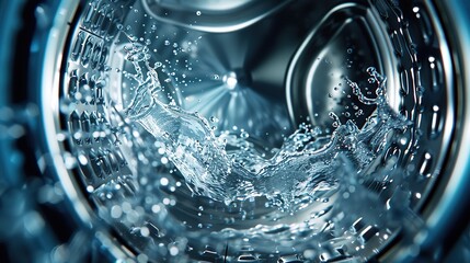 Splash of Water in Washing Machine