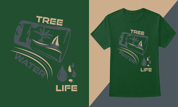 unique t shirt design. tree t shirt. lifestyle. t-shirt design trees 