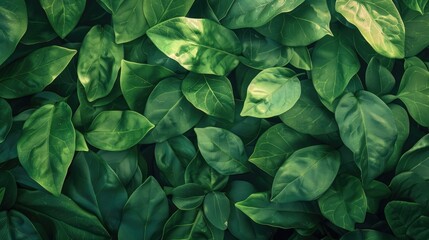 Healthy plant leaves, useful for gardening content Fresh leafy background, ideal for environmental graphics