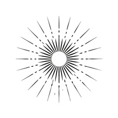 Fototapeta premium vintage sunburst design, vector silhouette 