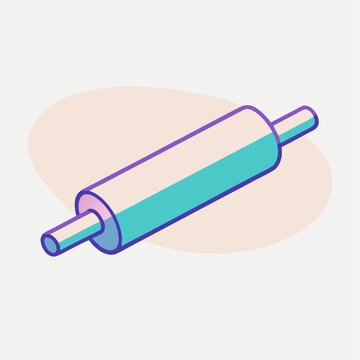 recommend clip art: Rolling pin isometric vector icon illustration (8)