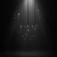 Elegant Minimalistic Hanging Light Installation in Dark Environment