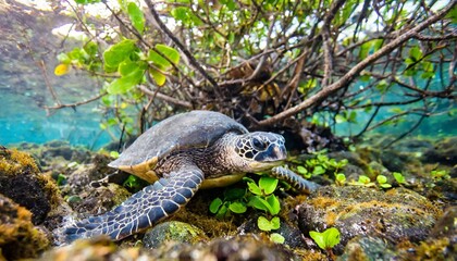 photo of Sea turtle in the Galapagos island