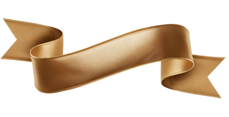 luxury golden ribbon label with space for text