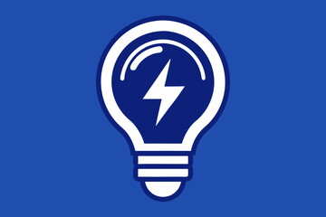 A 2d icon for electricity bulb, vector illustration