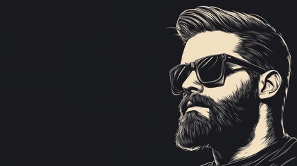 Brutal man monogram for barbers