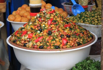 food market salad colorful souk