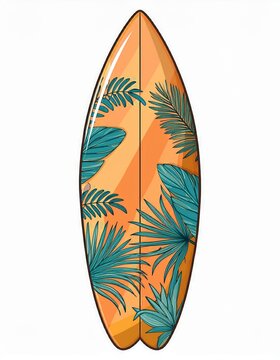 recommend clip art: Surfboard vector set in tropical design. Surfing board or surfboard clip art. Hello summer concept. Summer element. Cartoon flat vector isolated on white background.