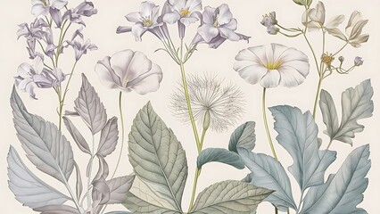 Seamless background with flowers