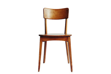 wooden chair isolated on transparent background