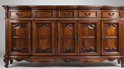 Fototapeta premium Elegant Solid Wood Sideboard Cabinets: Classic Designs for a Modern and Sophisticated Home Storage Solution