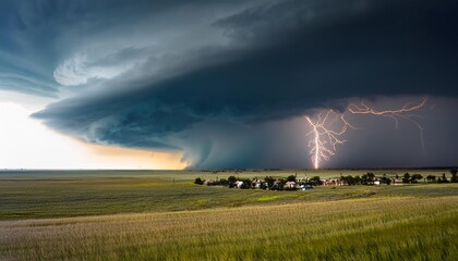 Huge tornado and thunder