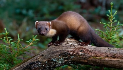 Obraz premium marten sitting on a tree