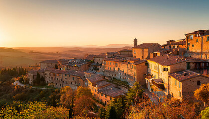 Obraz premium Iitaly. Small rural village with traditional houses 