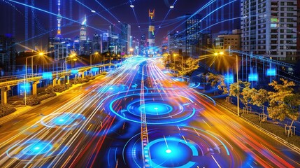 Obraz premium Vibrant Swirls of Color Create Dynamic Waves Resembling Abstract Artistic Expression