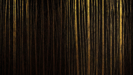 Black background with grunge texture with golden lines. Luxury black gold background