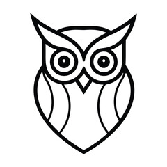 Black Owl Vector Illustration Design