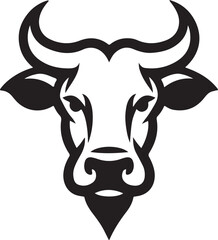 Cow head logo vector illustration.eps