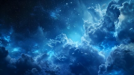 Fototapeta premium A cloud with lightning bolts inside it on sky.