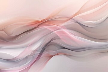 unobtrusive header with elegant curvy swirl waves background design with rosy brown, light gray and pastel brown color 